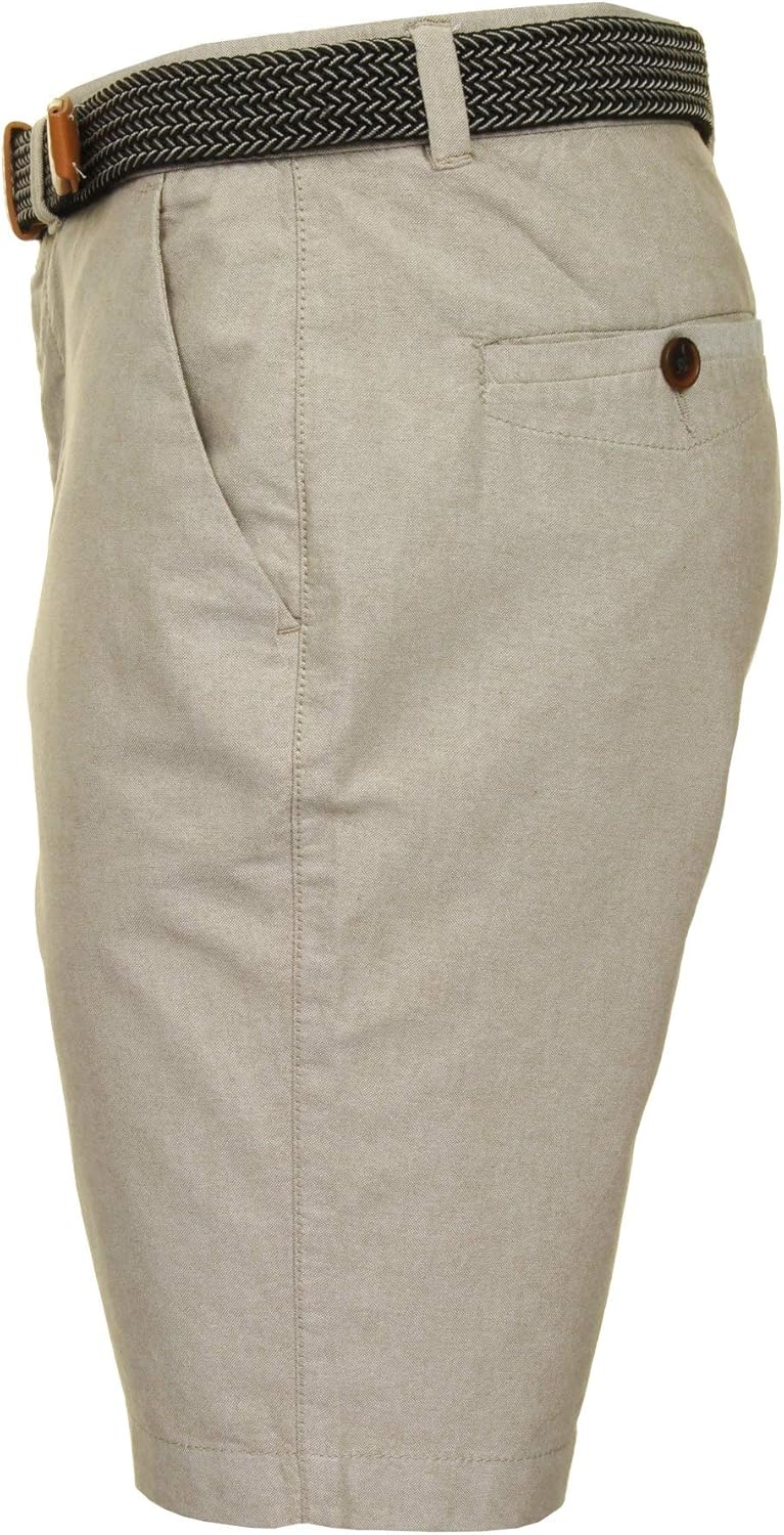 Thumbnail 1 de Xact Men's Cotton Oxford Chino Shorts with Belt, Regular Fit