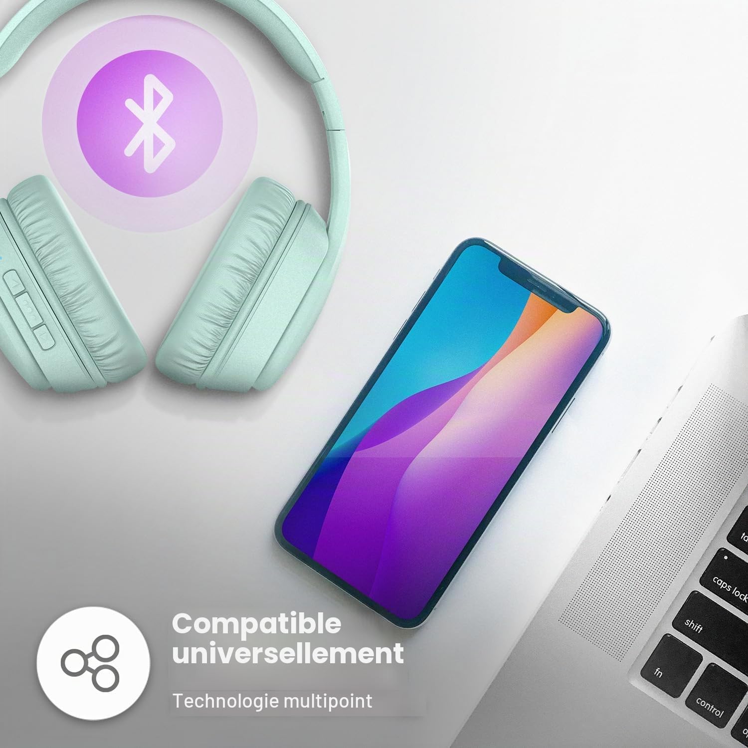 Thumbnail 5 de PowerLocus Casque Bluetooth sans Fil — 60 Heures d’autonomie, confort supérieur et son stéréo