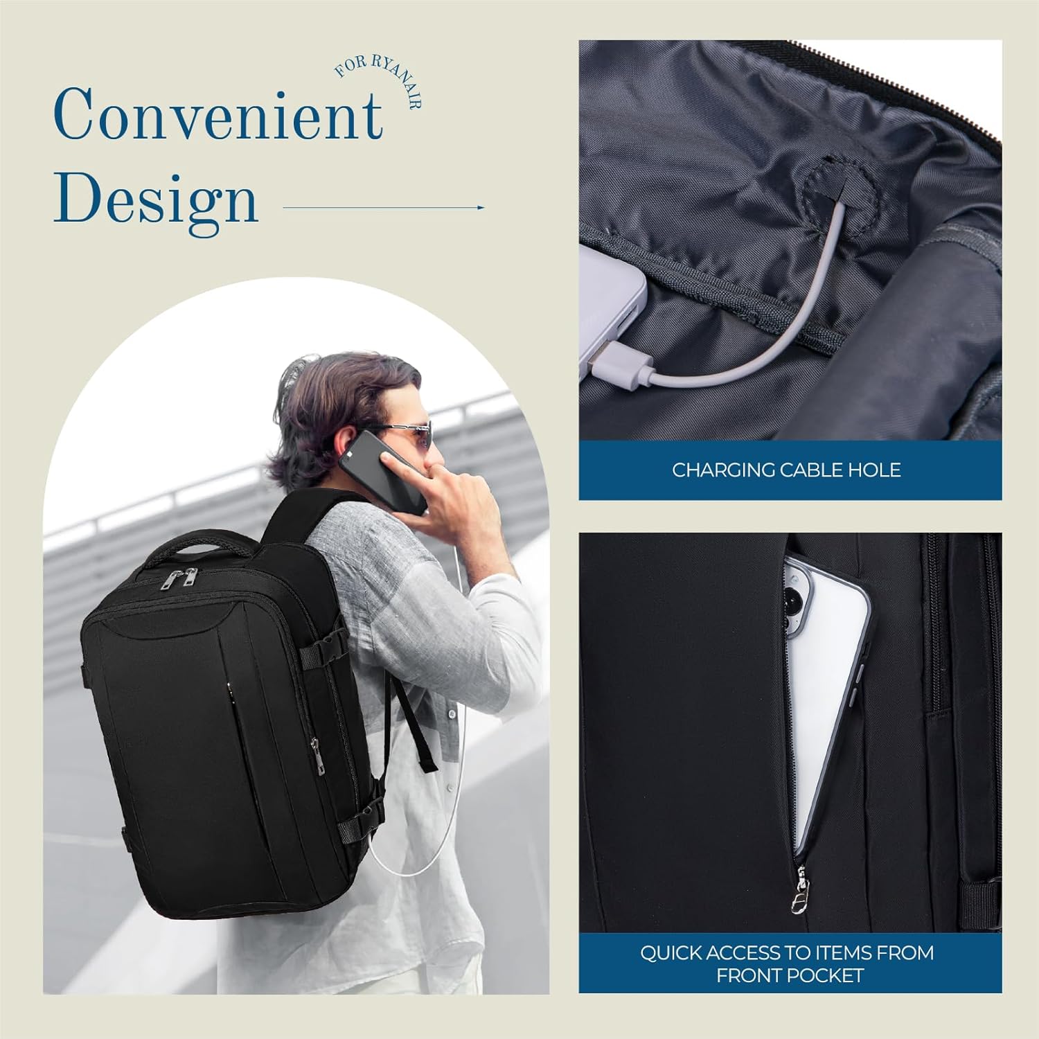 Thumbnail 5 de Lossga Mochila de Viaje Cabina 40x20x25 ✈️ Ideal Ryanair