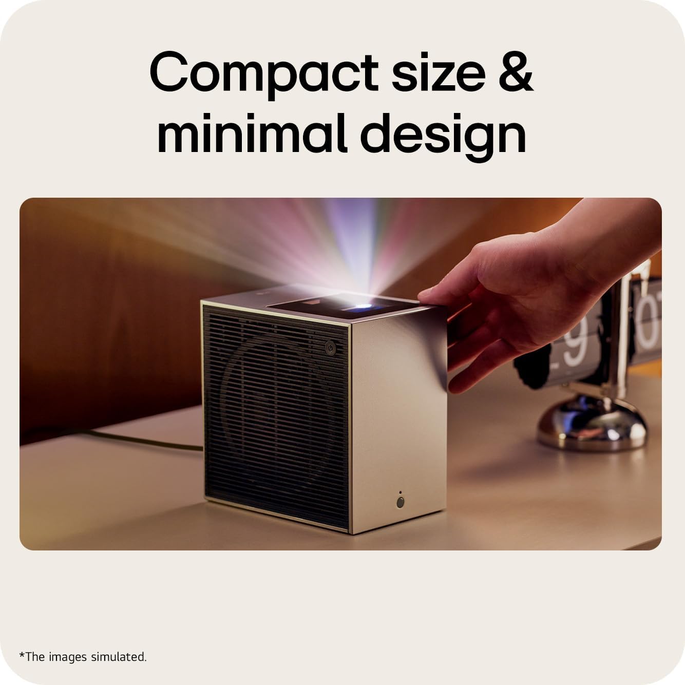 Detalle de LG CineBeam S PU615U compact ultra short throw 4K projector with RGB laser