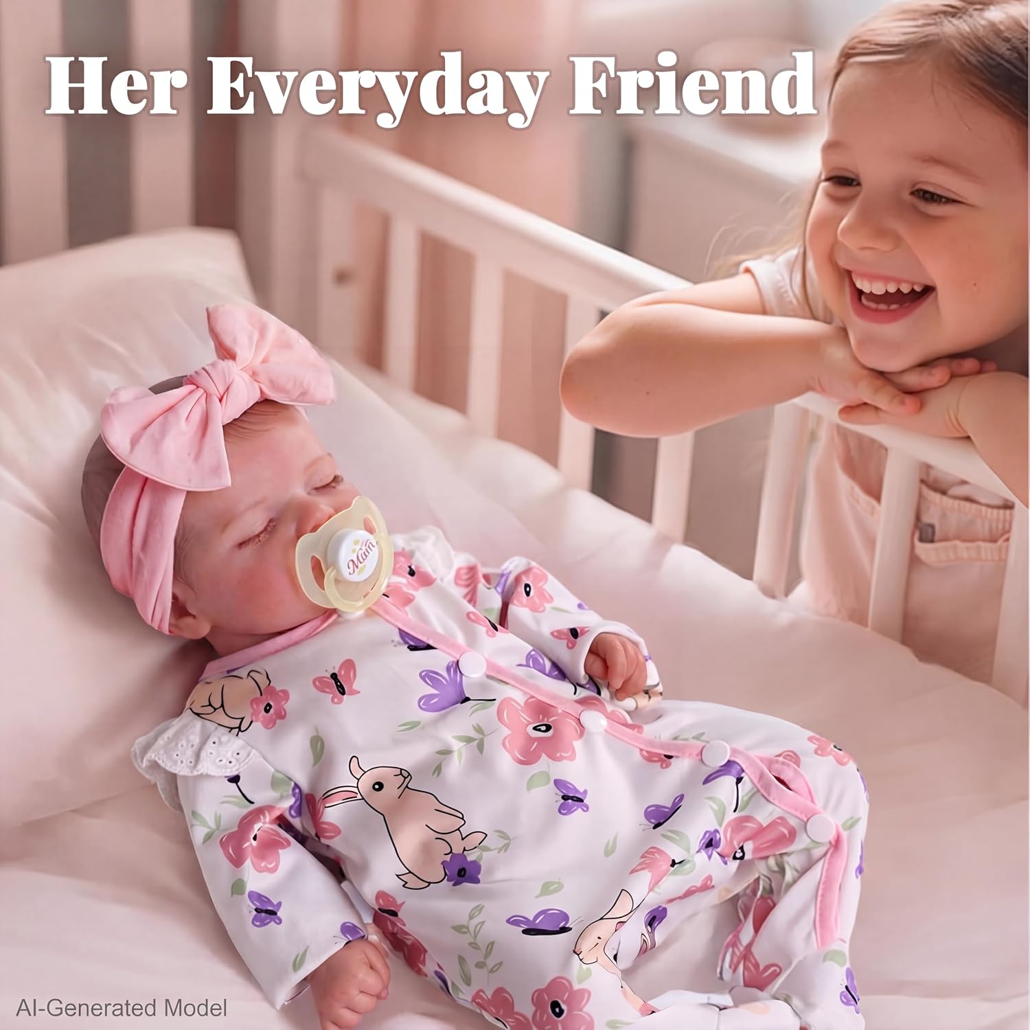 Thumbnail 2 de BABESIDE Lifelike Reborn Baby Dolls Girl - 20 Inch Realistic Newborn with Poseable Body