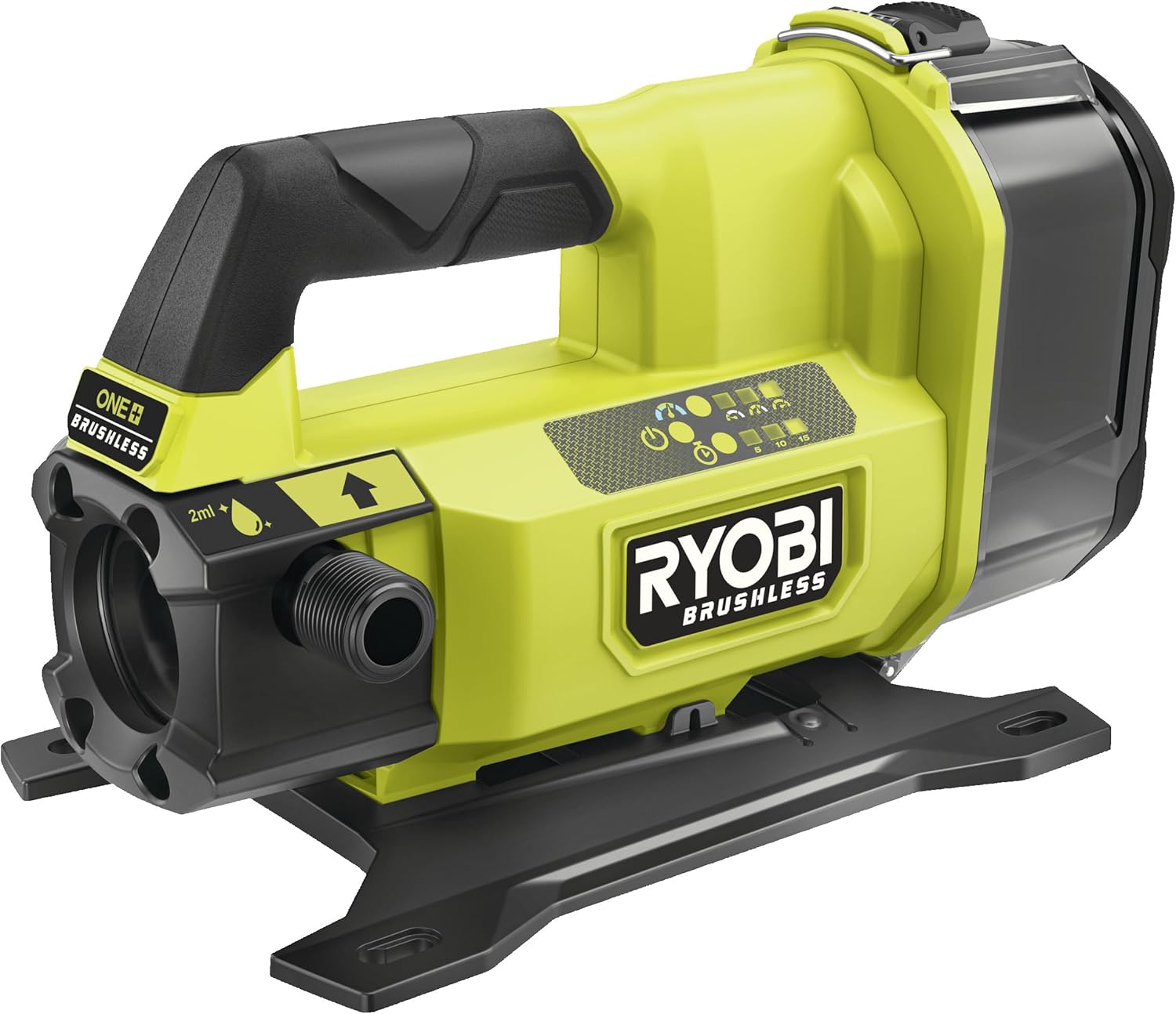 Ryobi RY18TPXA-0 Pompa di superficie 18V ONE+ brushless, portata fino a 2.300 l/h e mandata 16,5 m (batteria non inclusa)