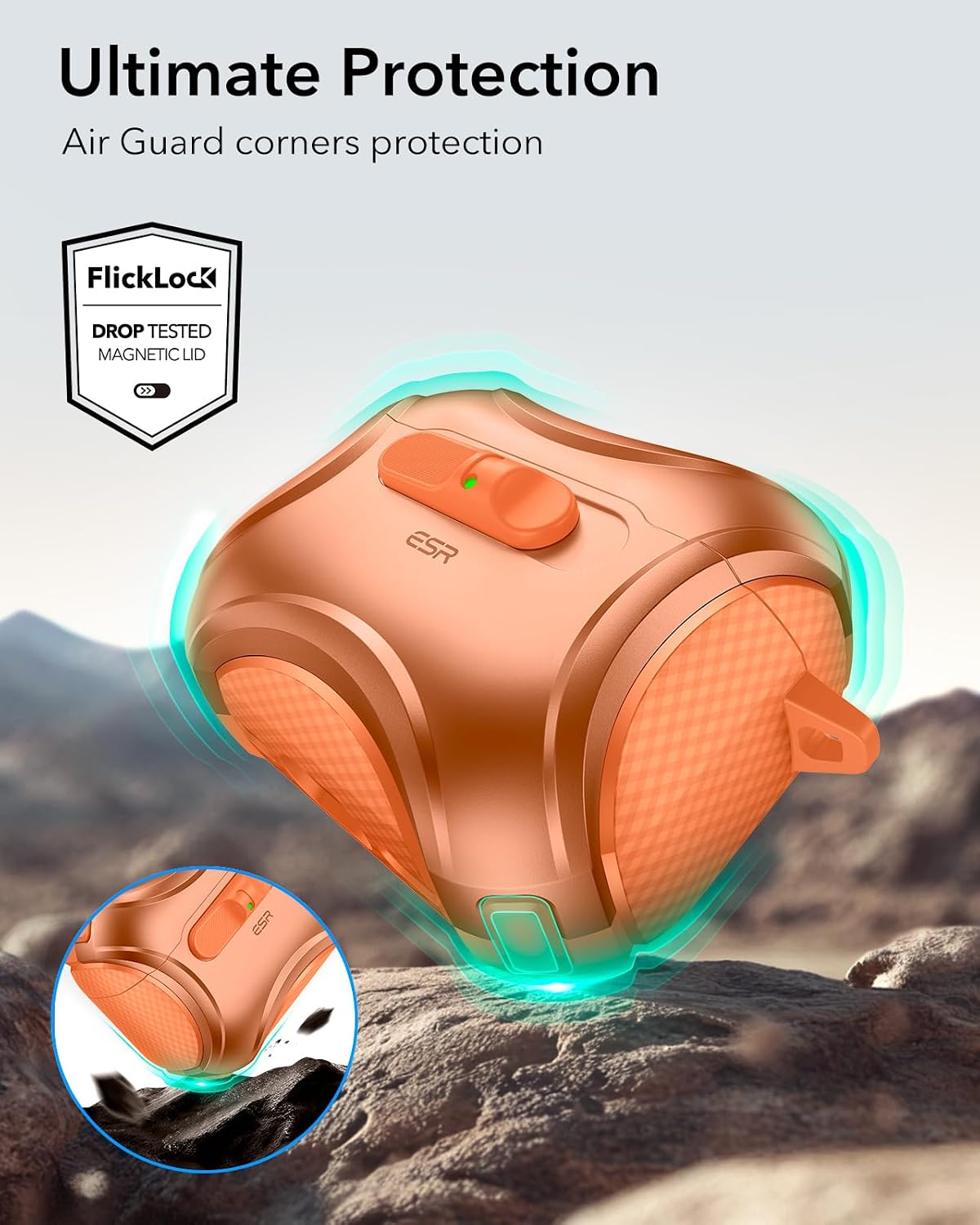 Thumbnail 6 de ESR for AirPods Pro 3 Case (2025) in Orange with MagSafe & Drop-Proof Lock