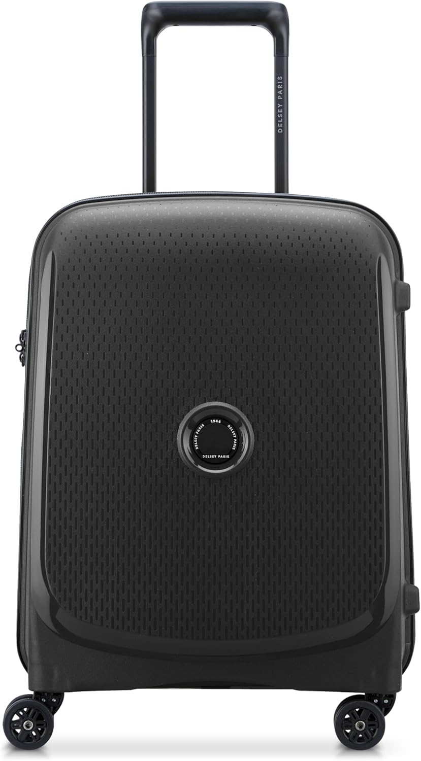 Detalle de DELSEY PARIS Belmont Plus MR (Materiale Riciclato) Valigia rigida cabina 55 x 40 x 20 cm, 33 L, S Slim, Nero