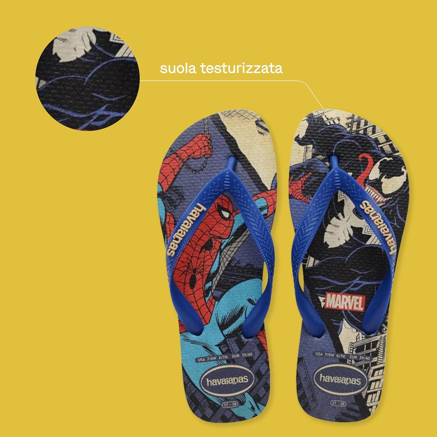 Thumbnail 2 de Havaianas Top Marvel Logomania infradito unisex (adulto) con stampa vintage