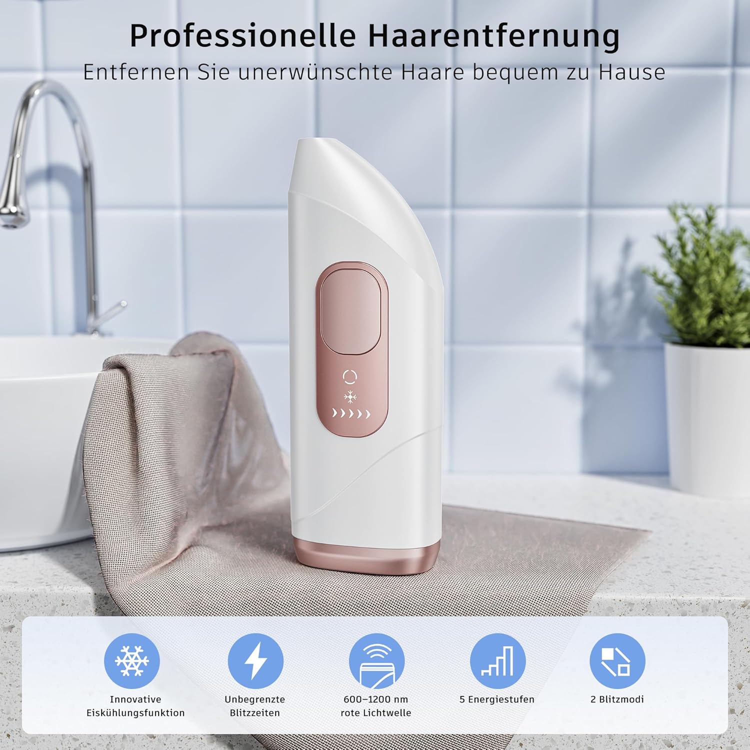 Thumbnail 4 de Beauris IPL Laser Haarentfernung (ICE COOLING) mit 5 Intensitätsstufen – Kühlfunktion für Körper, Achseln & mehr
