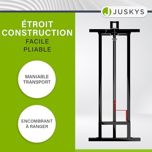 Thumbnail 4 de Lève-tondeuse Juskys 400 kg, plateau inclinable jusqu'à 45° – accessoire robuste pour autoportées et tracteurs tondeuses