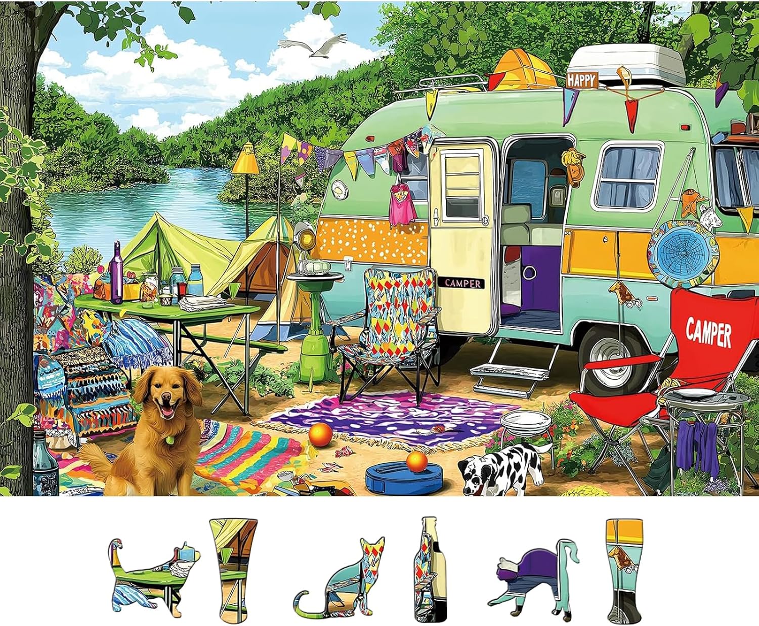 Thumbnail 3 de MINIWAN 500-Piece Lakeside Puzzle 🧩
