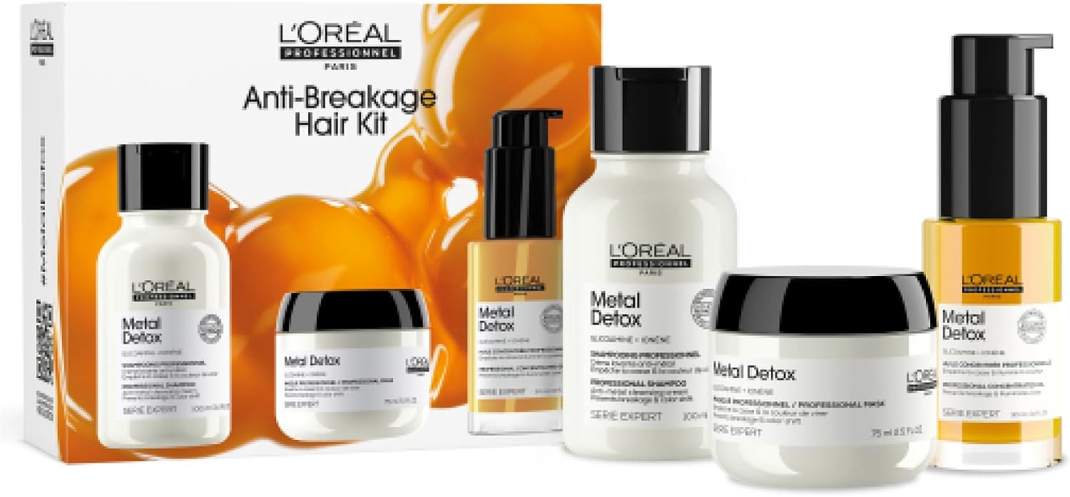 L’Oréal Professionnel Metal Detox Discovery Gift Set: Shampoo, Hair Mask & Hair Oil (100ml, 75ml & 30ml)