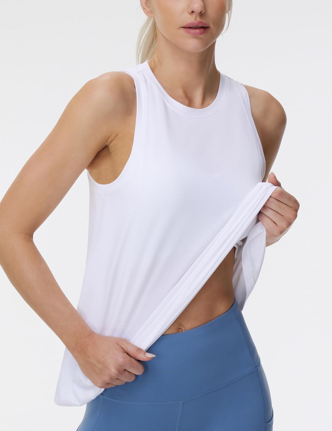 Detalle de THE GYM PEOPLE Débardeur de course à pied sans manches pour femme