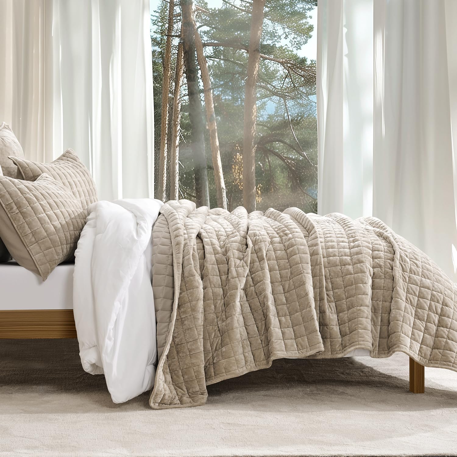 Thumbnail 1 de RECYCO Luxury Velvet Quilt Set King