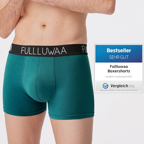 Detalle 2 de Fullluwaa Boxer Homme Coton Lot de 8 – Doux Confortable avec Ceinture Élastique et Étiquette Absente