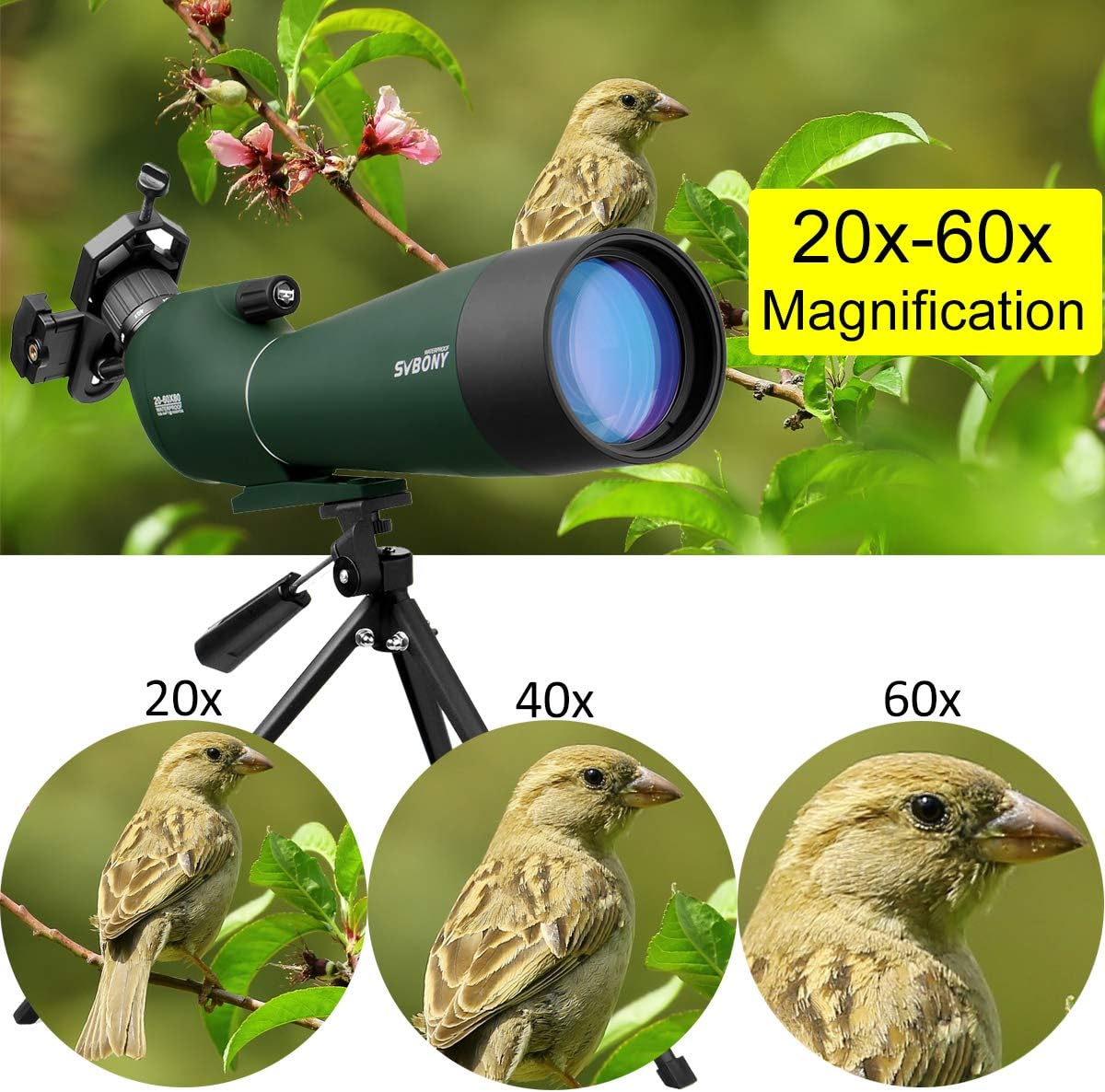 Thumbnail 4 de Svbony SV28 20-60x60mm Spotting Scope