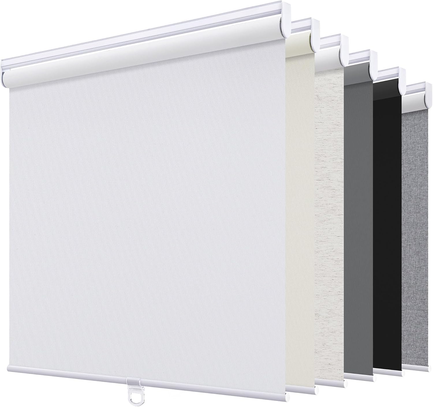 Detalle de Sunoff 100% Blackout Cordless Roller Shades (28" W x 72" H) for Windows & French Doors
