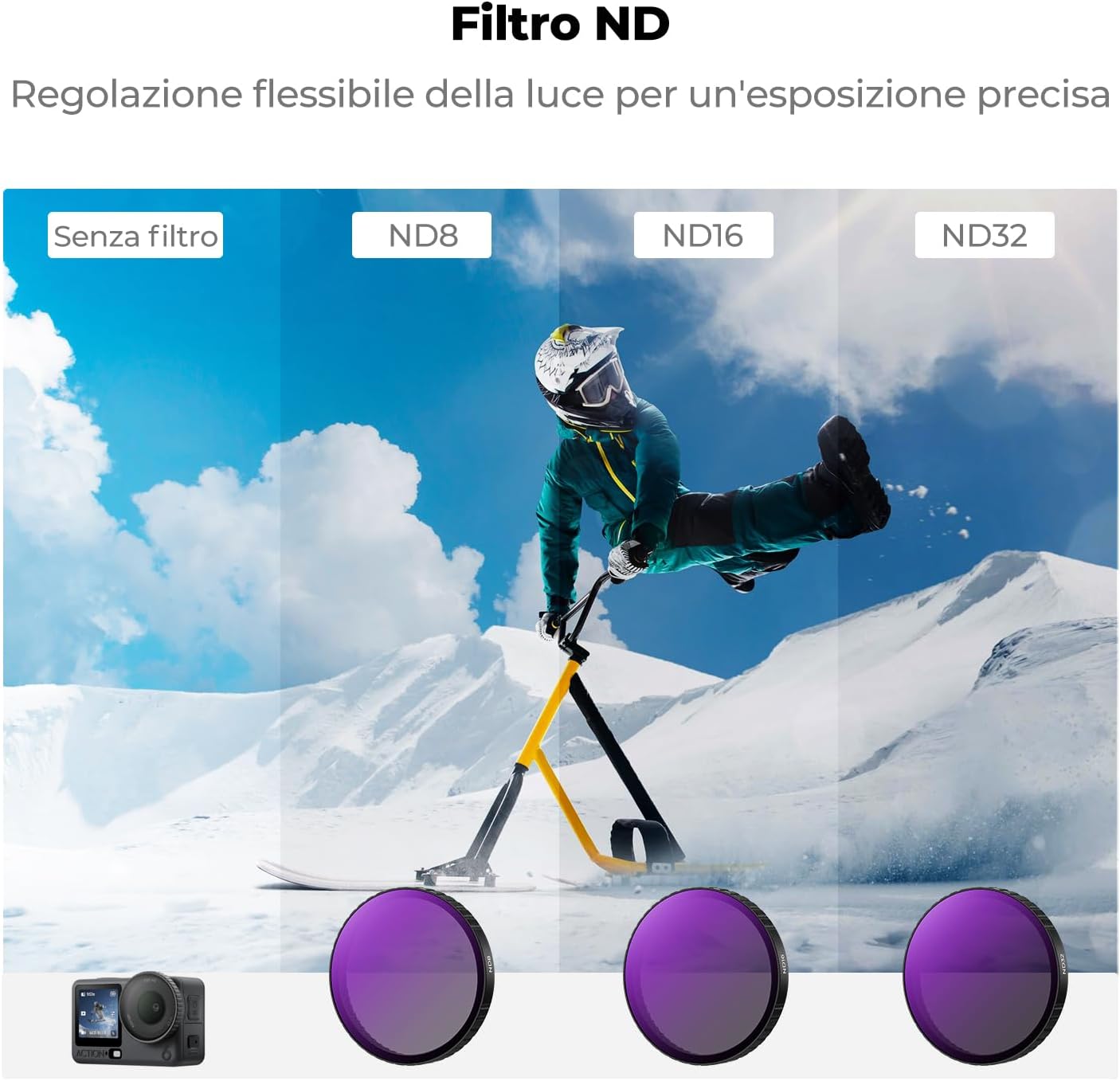 Thumbnail 3 de K&F CONCEPT Kit 4 filtri action camera