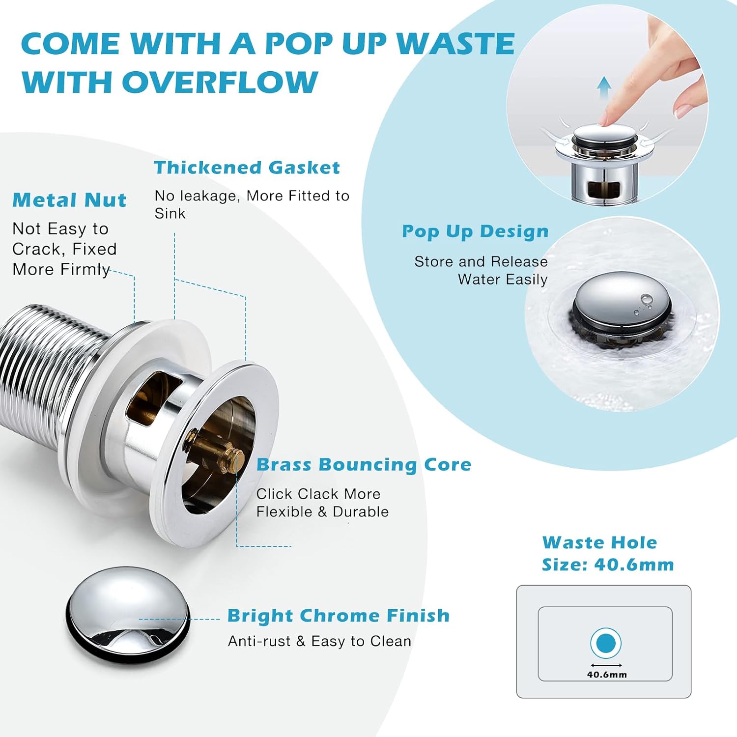Detalle de WasserRhythm mono basin mixer 100mm