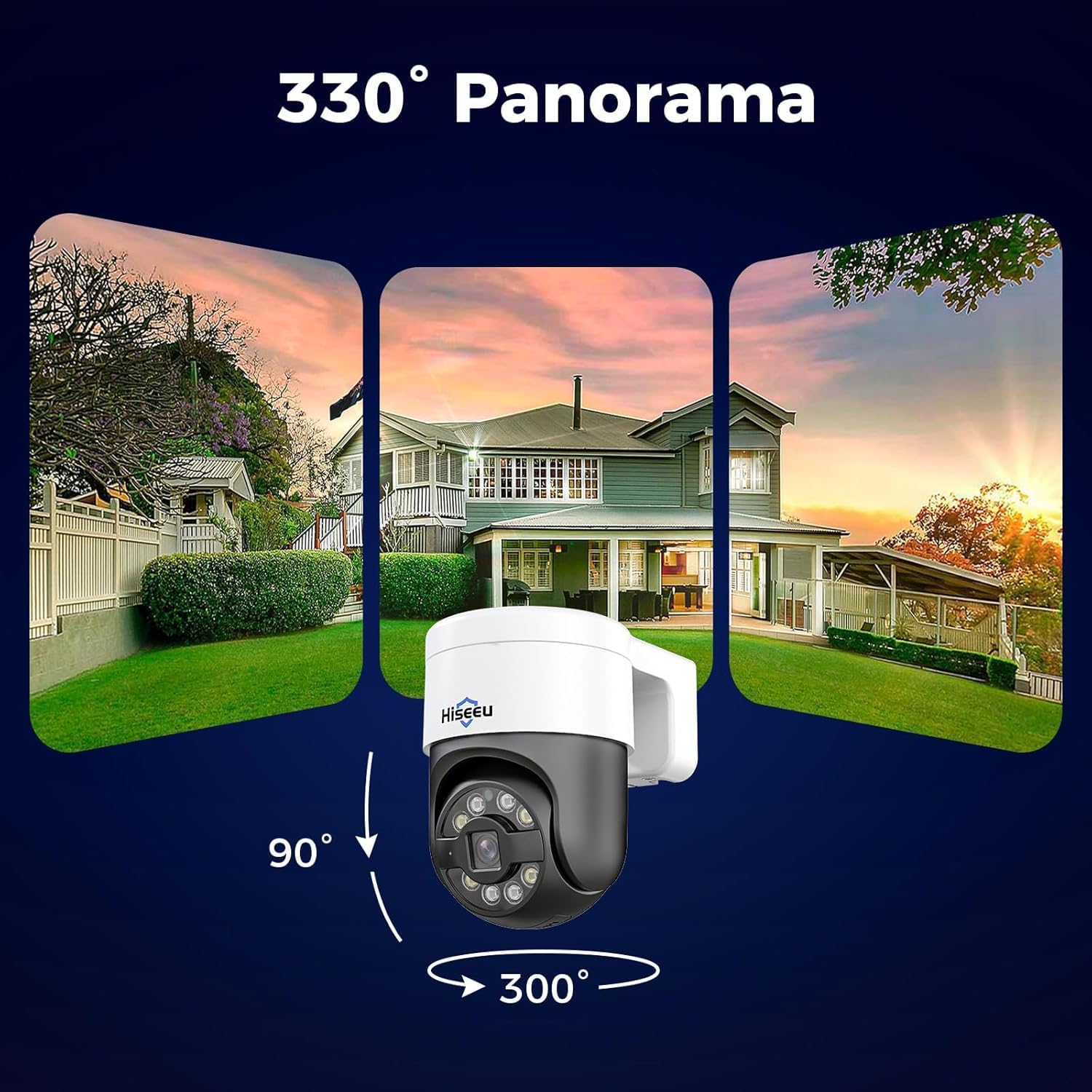 Thumbnail 1 de Hiseeu 4K PoE Security Camera System with 8x 5MP PTZ Cameras and Human Tracking