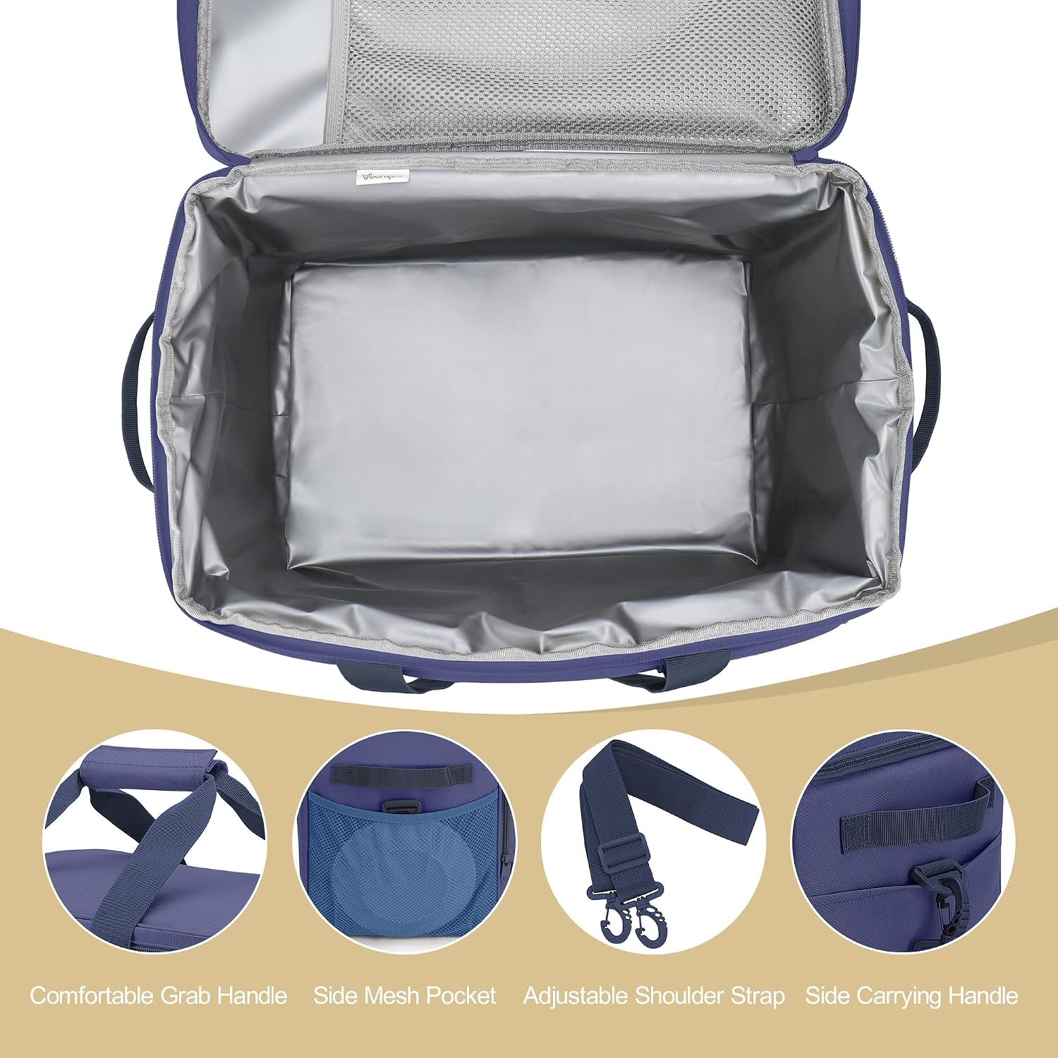 Detalle 2 de Youngoa 30L Cooler Bag: Large Foldable, Waterproof Insulated Cool Bag