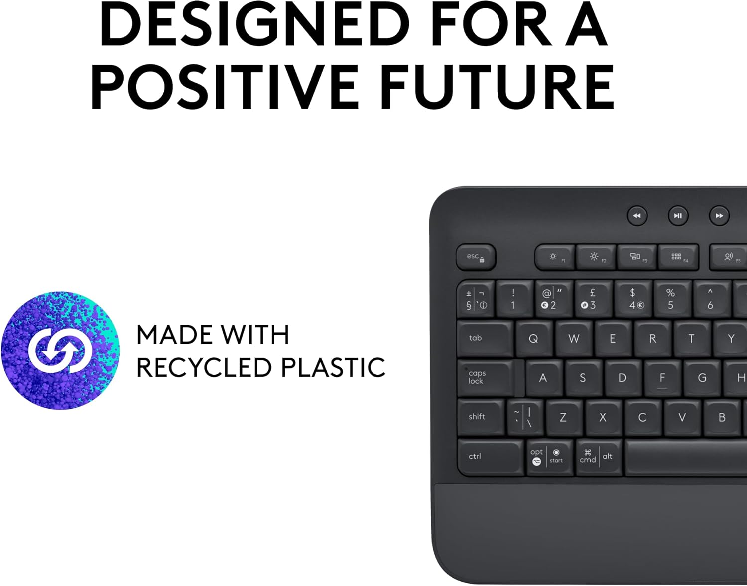 Thumbnail 4 de Logitech Signature K650 Wireless Keyboard with Wrist Rest (QWERTY UK) – Grey