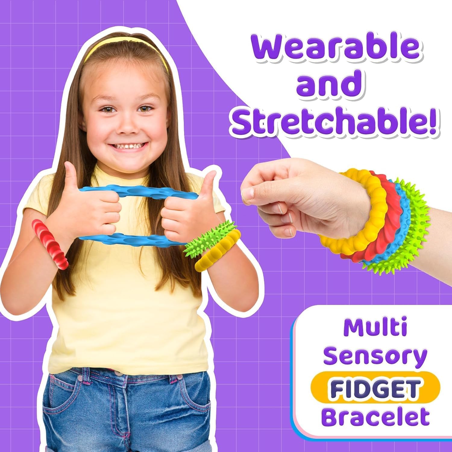 Thumbnail 1 de Sensory Fidget Bracelet 4-Pack