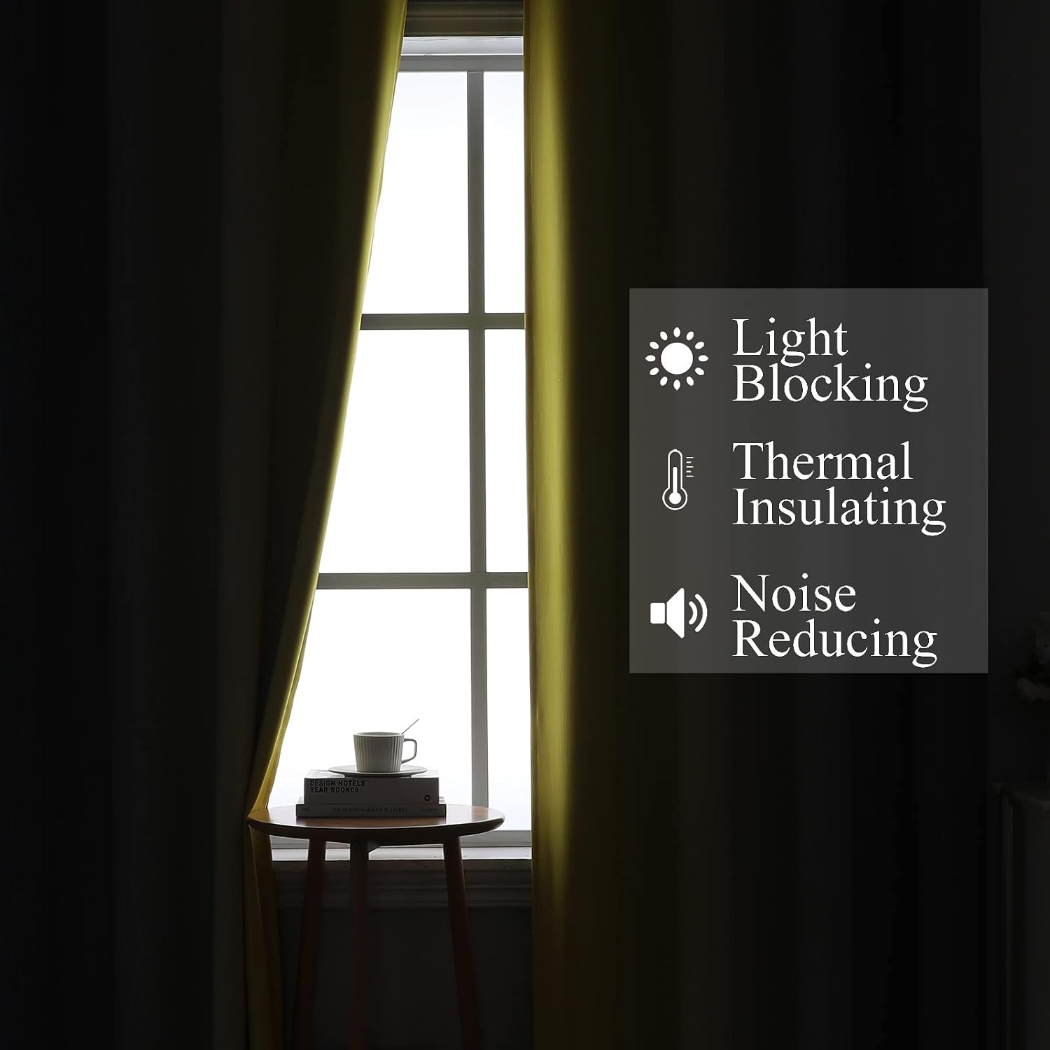 Detalle de VEHEDE Blackout Curtains 52x96 Inch
