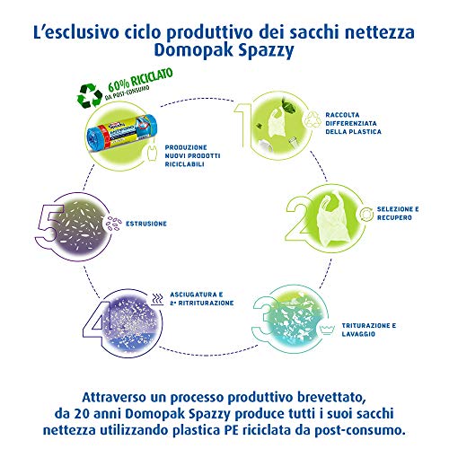 Thumbnail 5 de Domopak Spazzy Sacchi Nettezza Antiforo con manici 28 lt – 120 pz