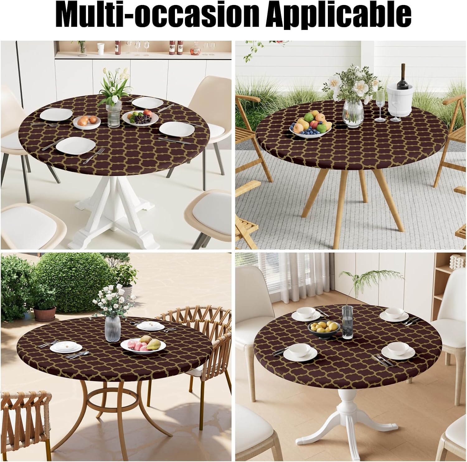 Thumbnail 6 de Smiry Vinyl Round Fitted Tablecloth