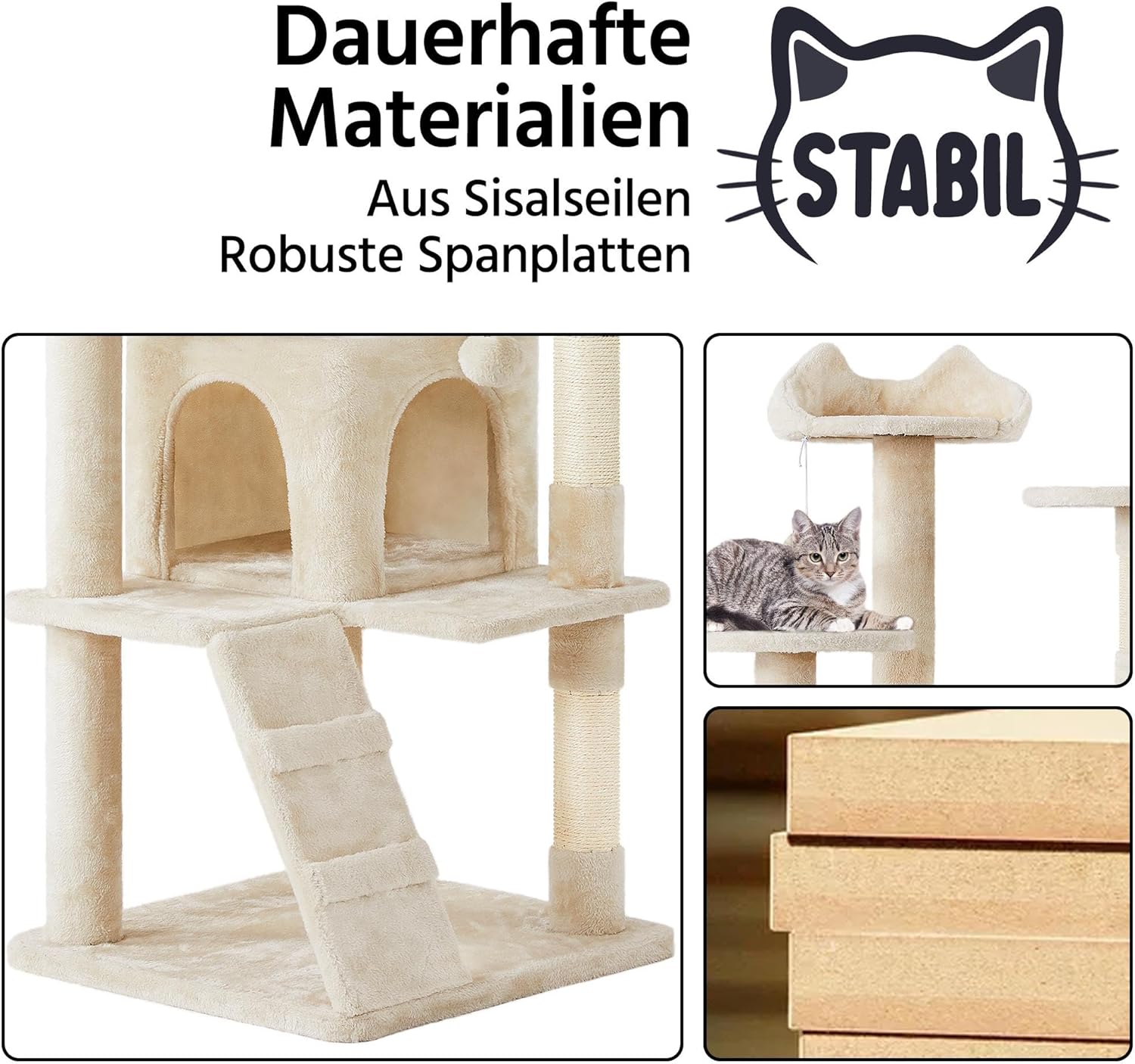 Thumbnail 5 de Yaheetech Kratzbaum 178 cm groß 🐱