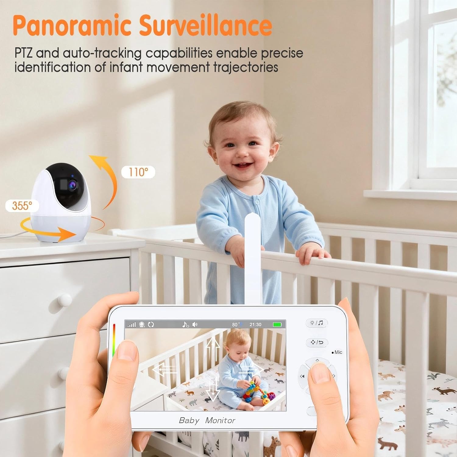 Thumbnail 4 de TOTSUN Baby Monitor Camera 1080P with App & Screen Control
