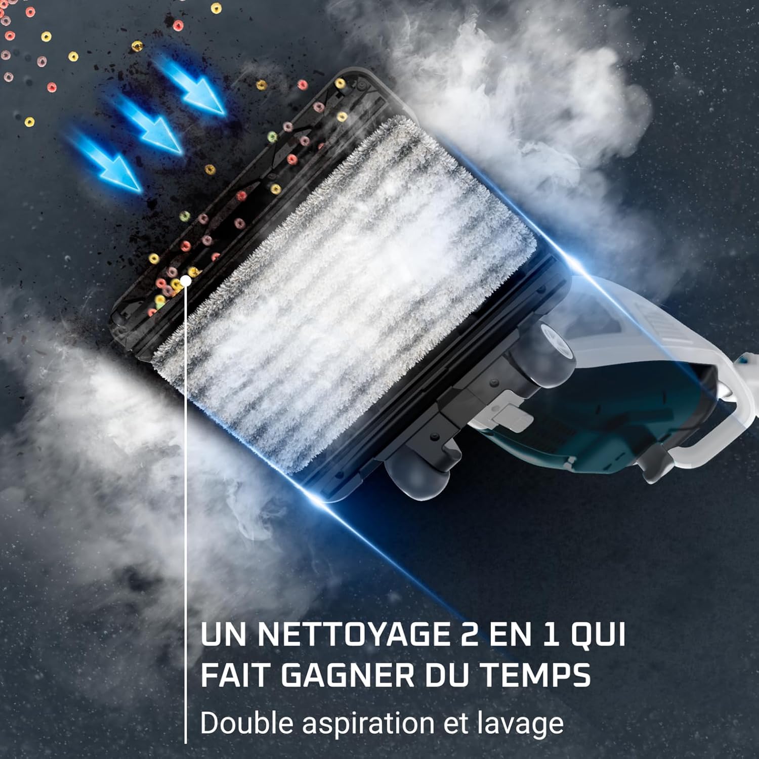 Thumbnail 2 de Rowenta Nettoyeur vapeur 2-en-1 RY7757WH : Aspire et lave simultanément, sans détergent