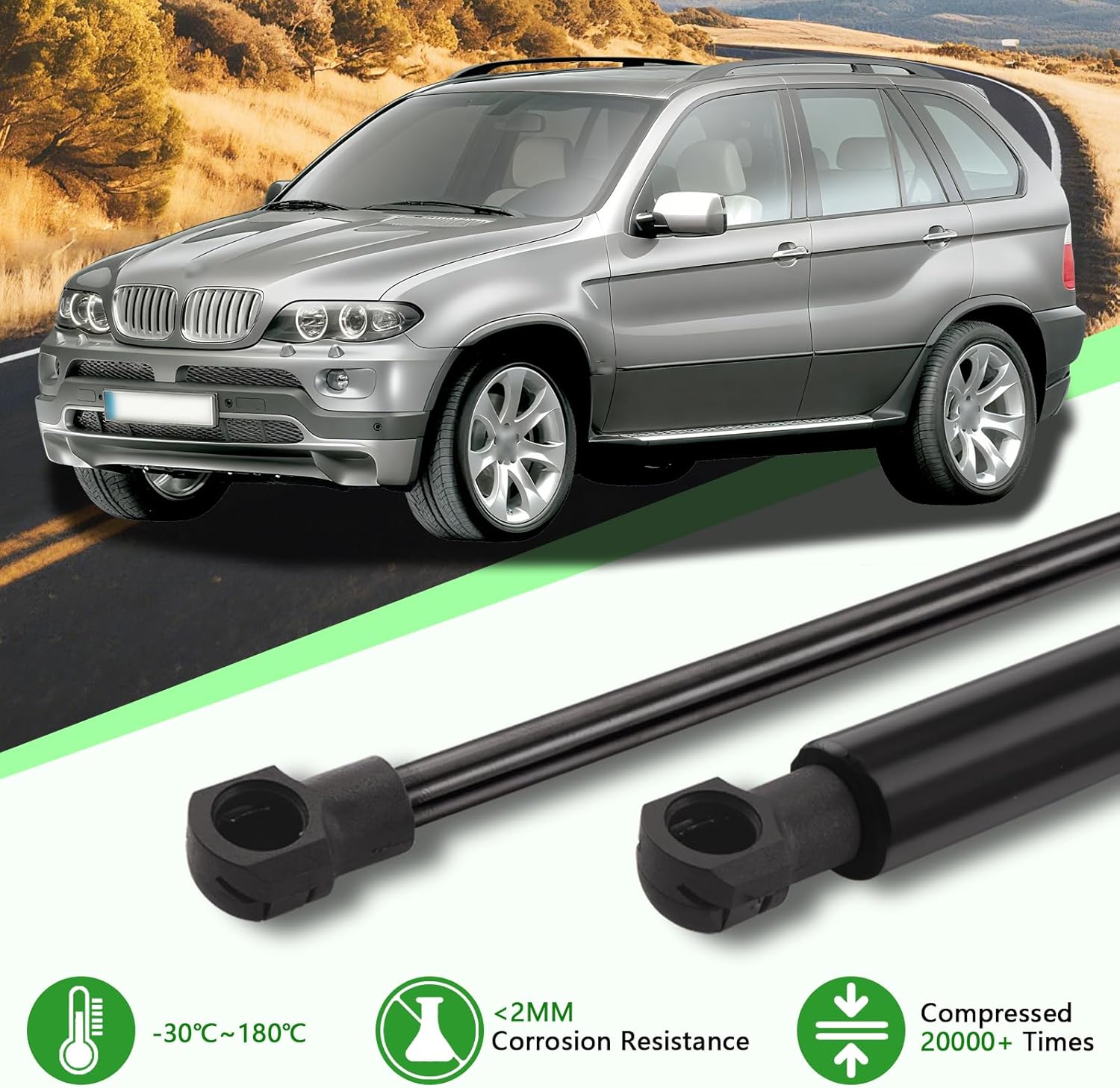 Thumbnail 4 de Koaudb 2X Front Bonnet Gas Struts for BMW X5 E53 (2000–2006) – Replacement Hood Lift Supports