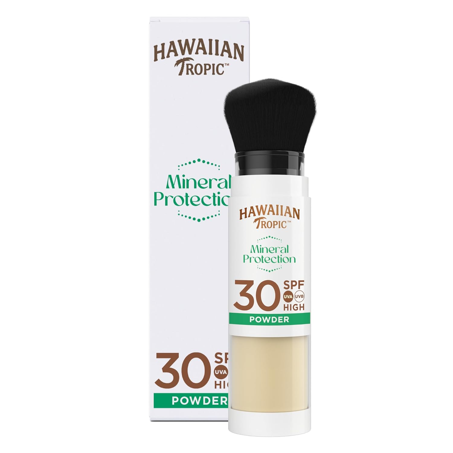 Detalle de Hawaiian Tropic Mineral Protection Sunscreen Powder SPF 30 – Zinkoxid, wasserfest, make-up-kompatibel