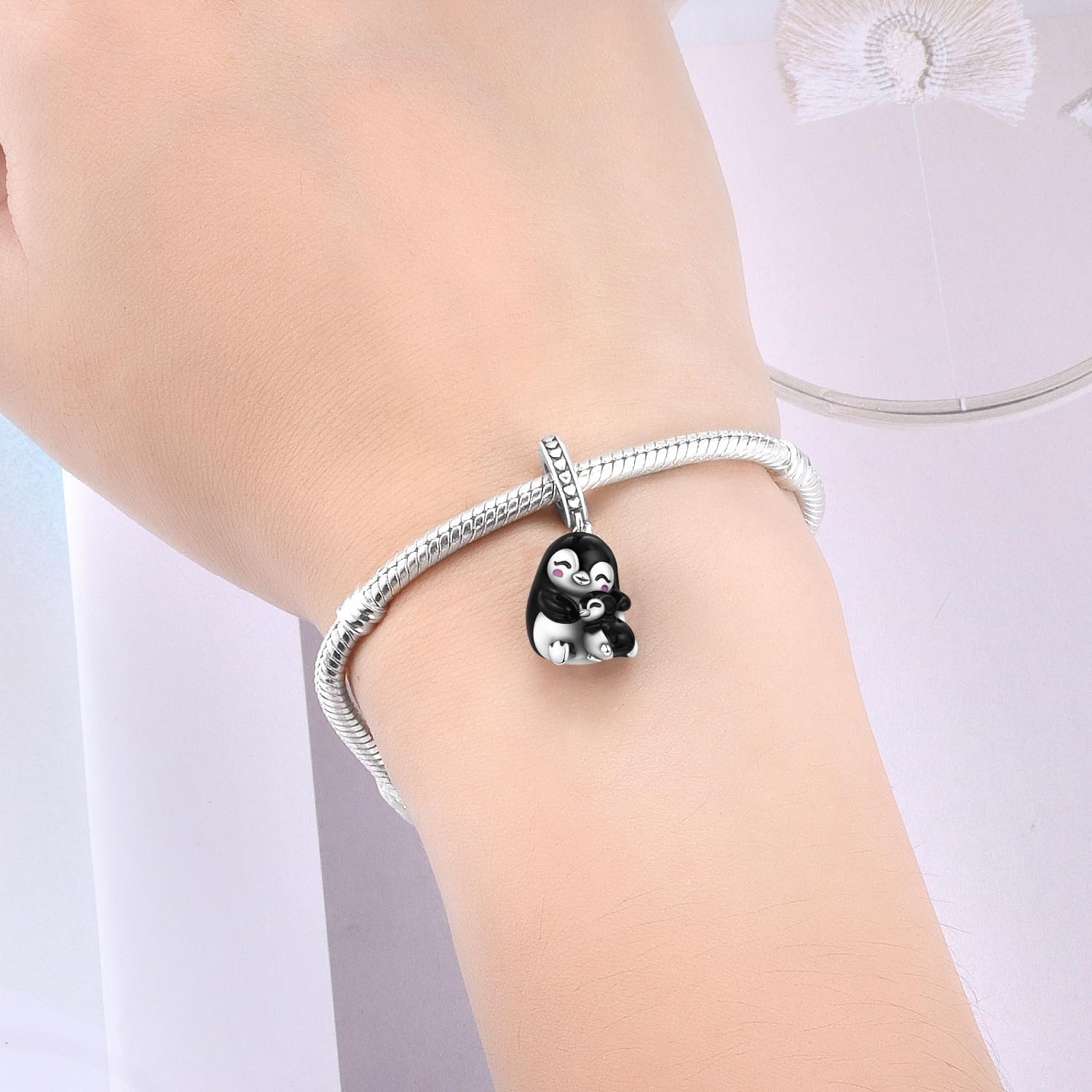Thumbnail 4 de PANPOKI Charm-Set: Katze, Hund und Elefant aus 925er Sterling Silber – Passend für europäische Armbänder und Halsketten