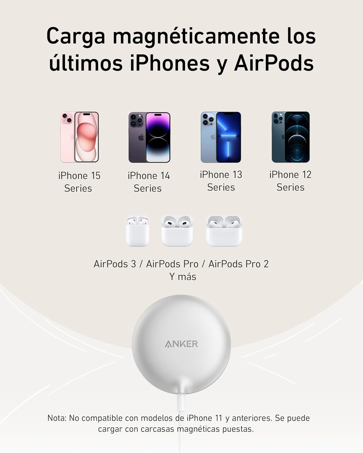 Thumbnail 6 de Anker MagGo Cargador Inalámbrico 15W para iPhone