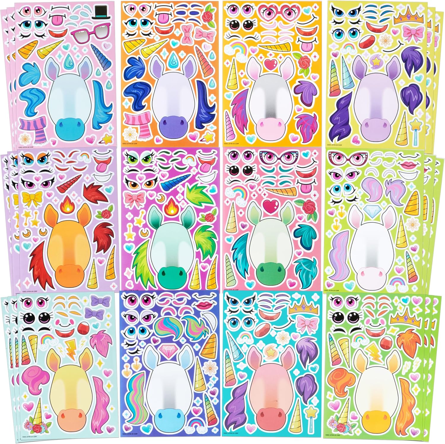 Detalle de JOYIN unicorn sticker faces set 36 pcs