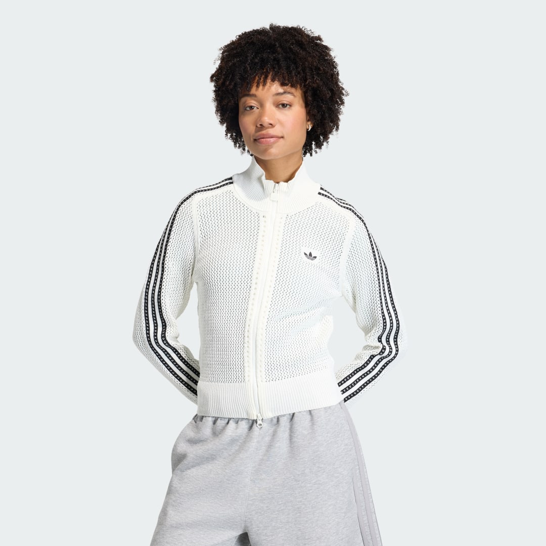 Chaqueta deportiva de punto con ganchillo Firebird de Adidas