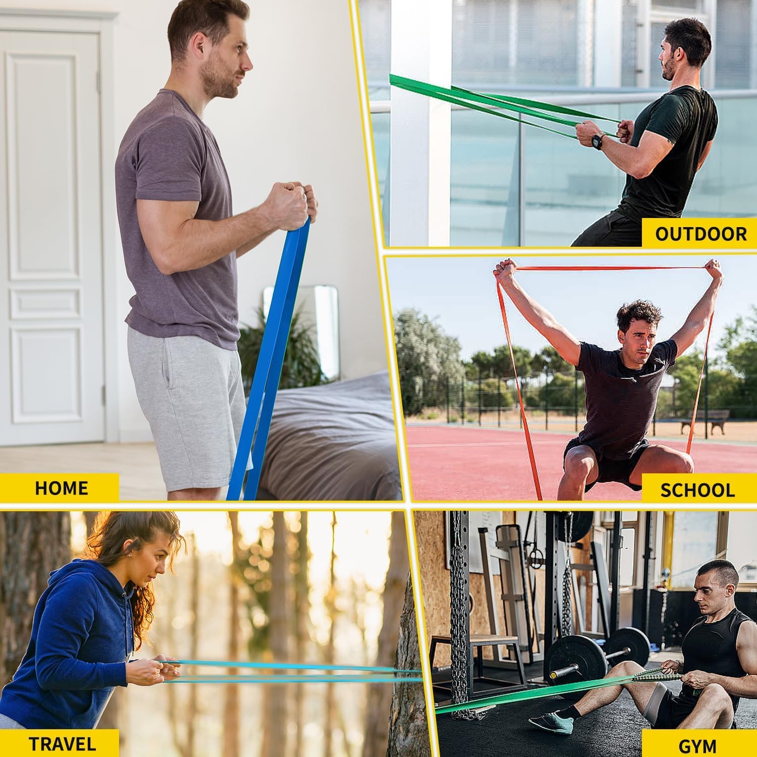 Detalle 2 de WSAKOUE Pull-Up Assistance Band, Blue Natural Rubber for Training