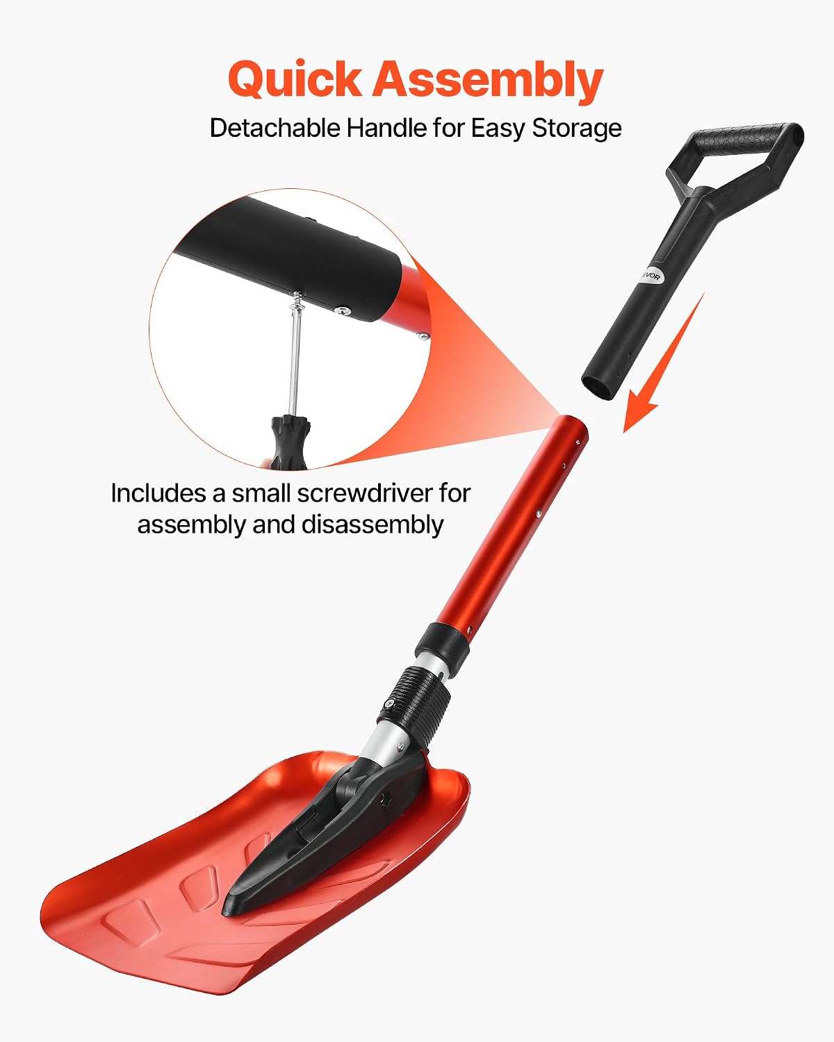 Thumbnail 5 de VEVOR 9-in Foldable Snow Shovel ⚙