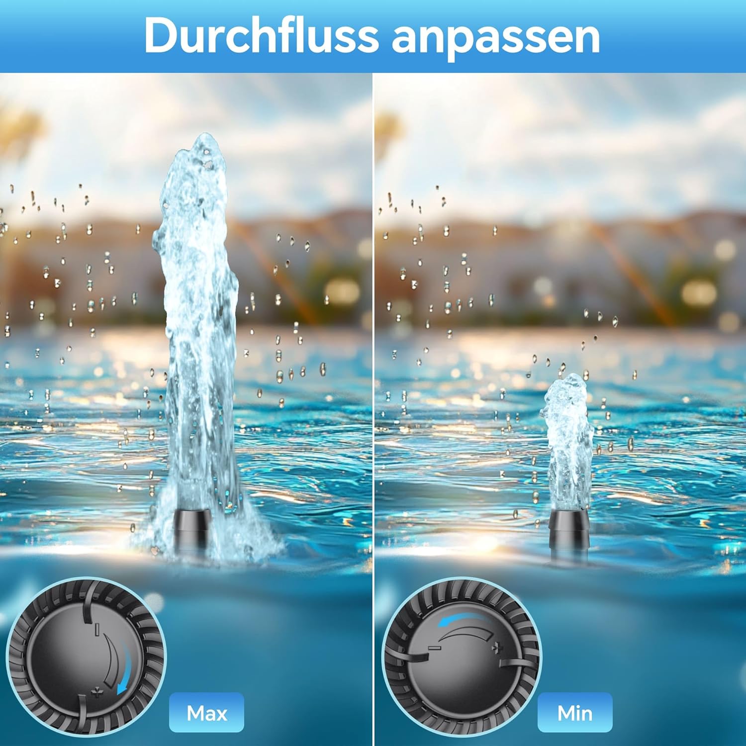 Thumbnail 1 de Pompe de Fontaine Submersible Biling 35W — Ultra-Silencieuse, 1500 L/H, 3 Adaptateurs, Anti-Sèche