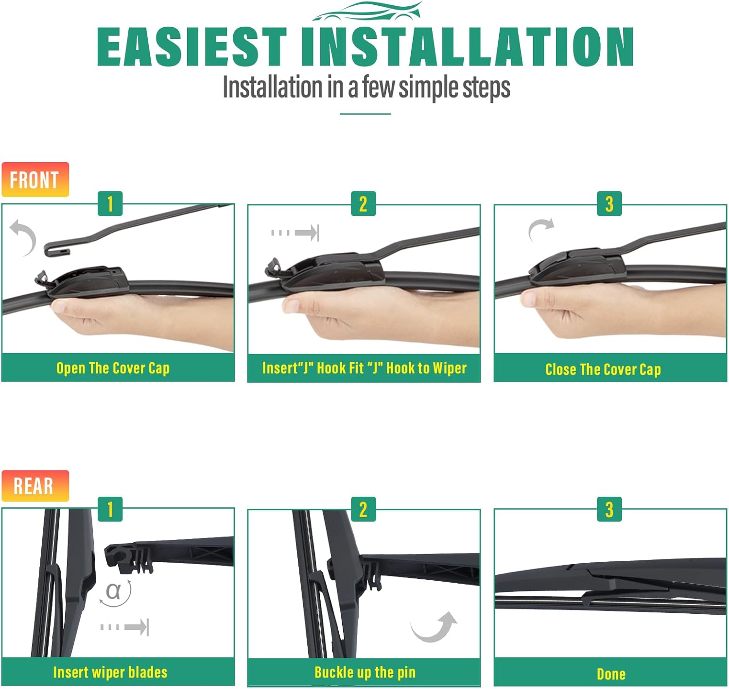 Thumbnail 6 de Front and Rear Wiper Blade Set 28/20/16 in