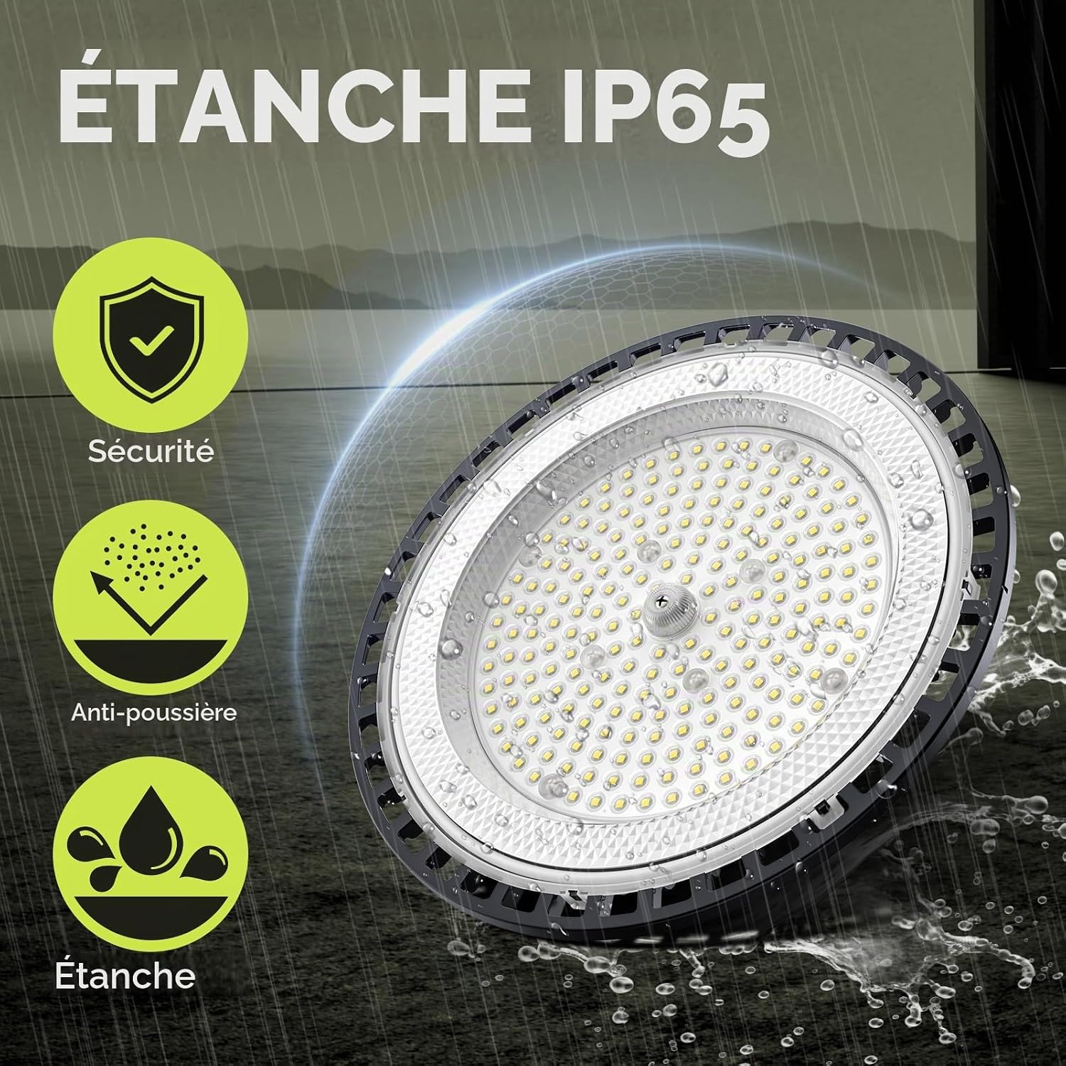 Detalle 2 de Tallflly SL-GK20097P UFO-ledlampenset, 10 stuks, 200 W, 30.000 lm, 6000 K