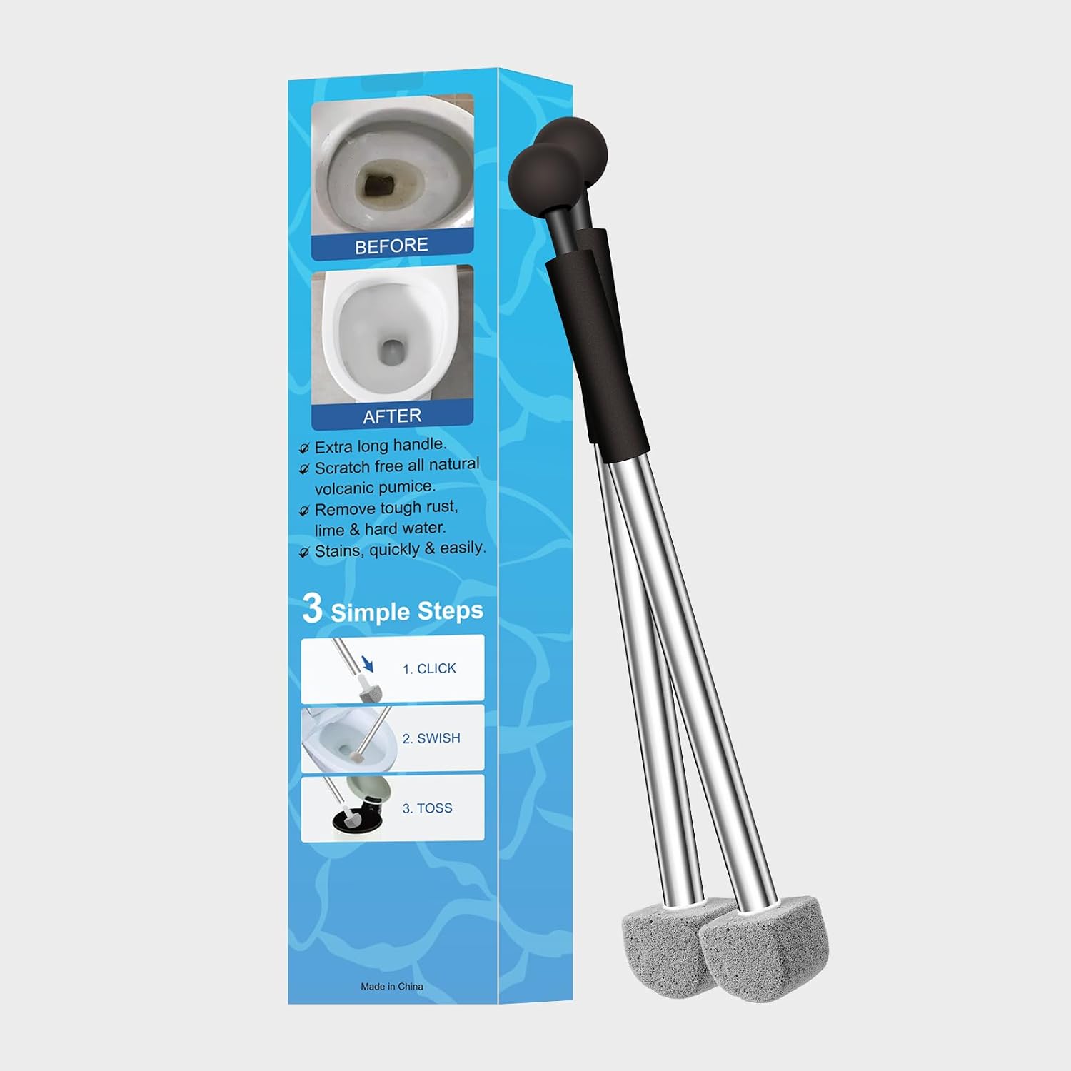 Thumbnail 6 de YINGMORE Pumice Stone Toilet Bowl Cleaner with Long Handle and 8 Refills