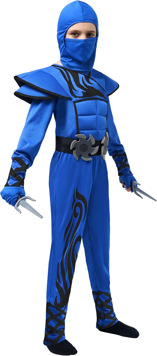 Thumbnail 3 de Spooktacular Blue Ninja Costume for Kids
