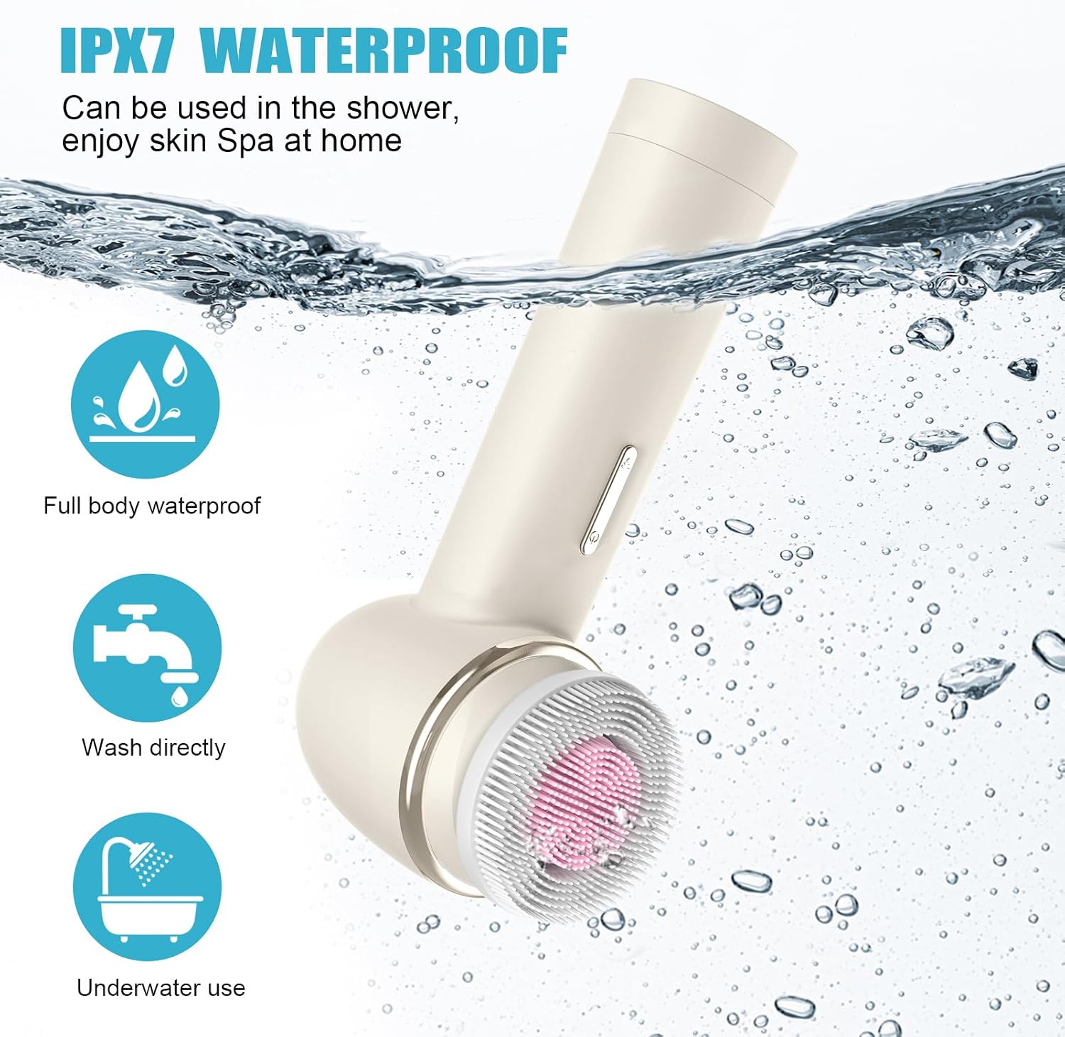 Detalle de MYCARBON Face Brush IPX7 cleansing