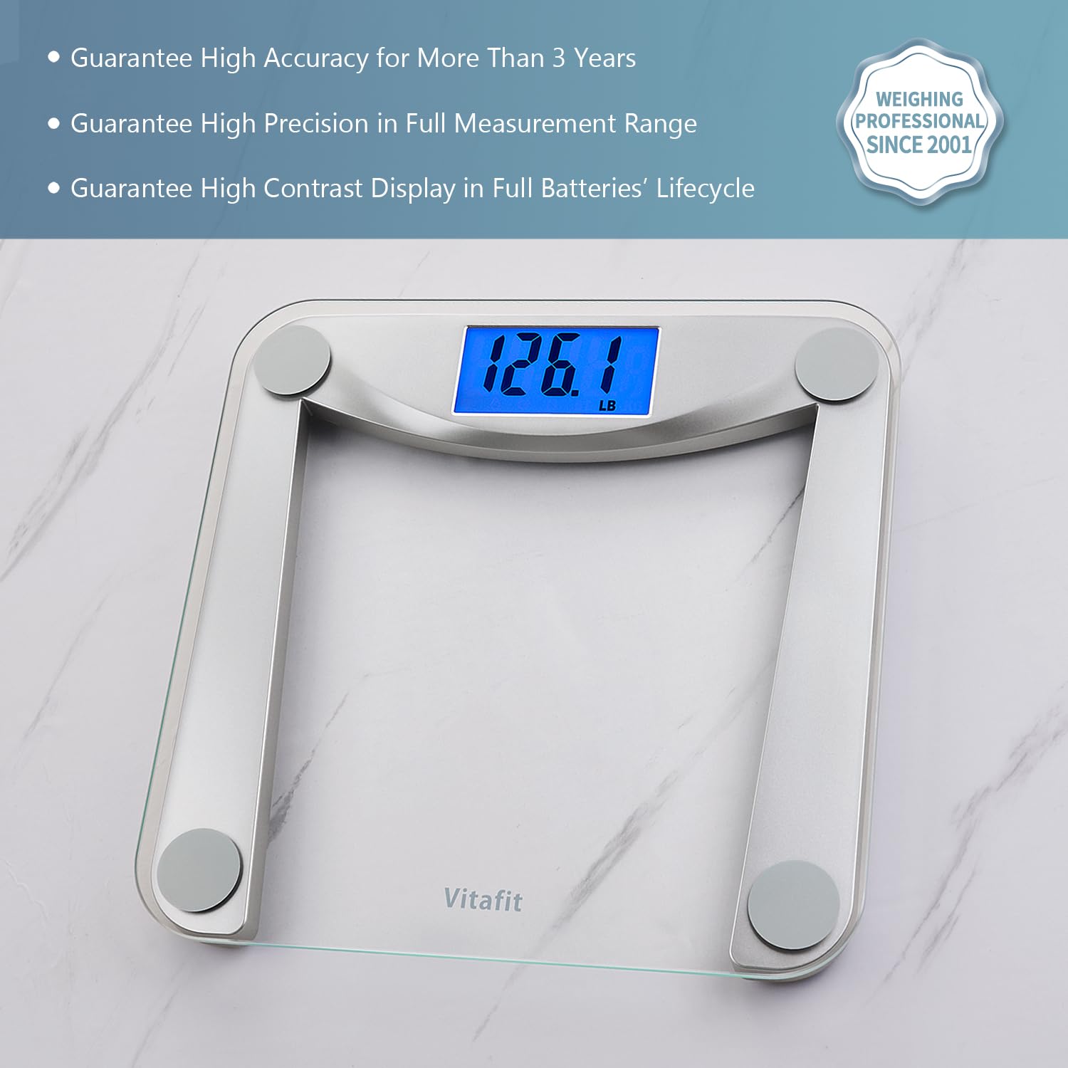 Thumbnail 1 de Vitafit Digital Bathroom Scale with High-Accuracy 0.1 lb/0.05 kg Increment