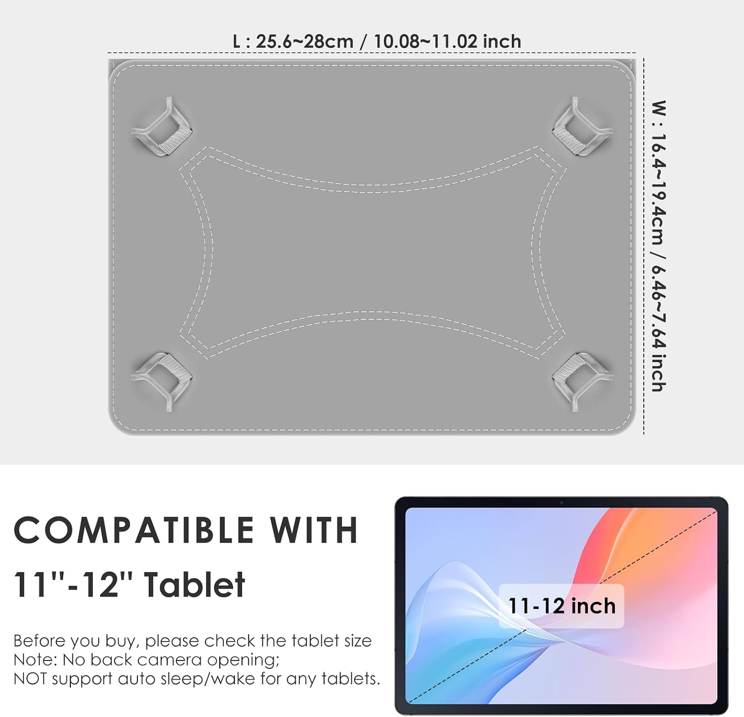 Detalle 2 de KATUMO Universal 11 inch Tablet Case Folio Leather
