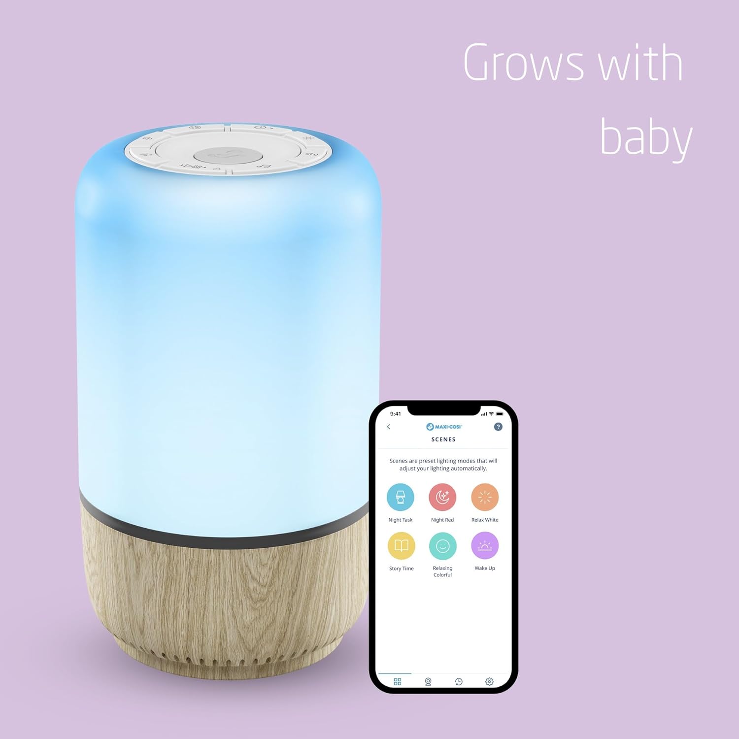 Detalle de Maxi-Cosi Soothe Light & Sound: Smart Baby Night Light and White Noise Machine