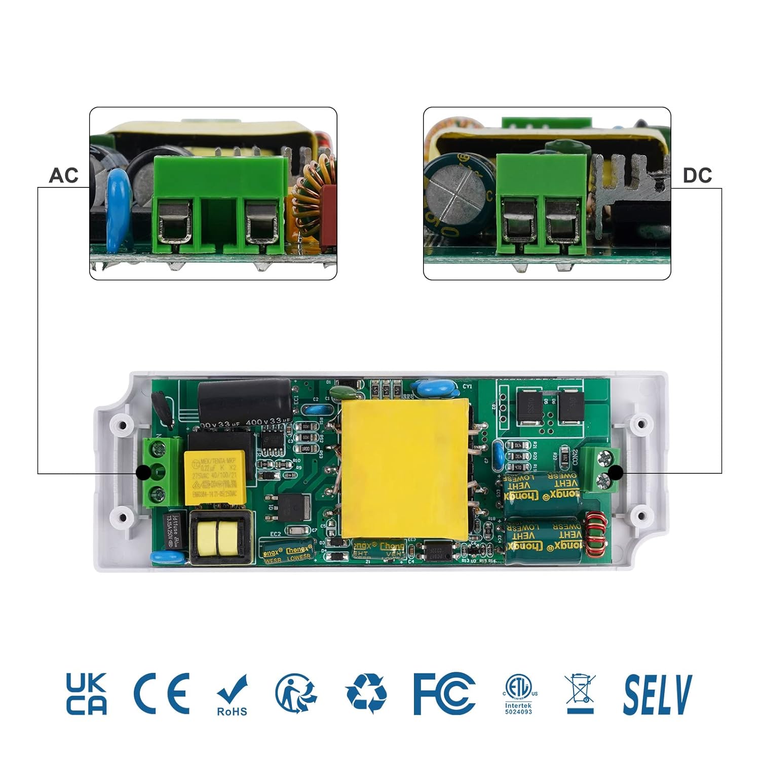 Detalle de VARICART LED Transformer 30W – Ultra Slim 24V LED Driver