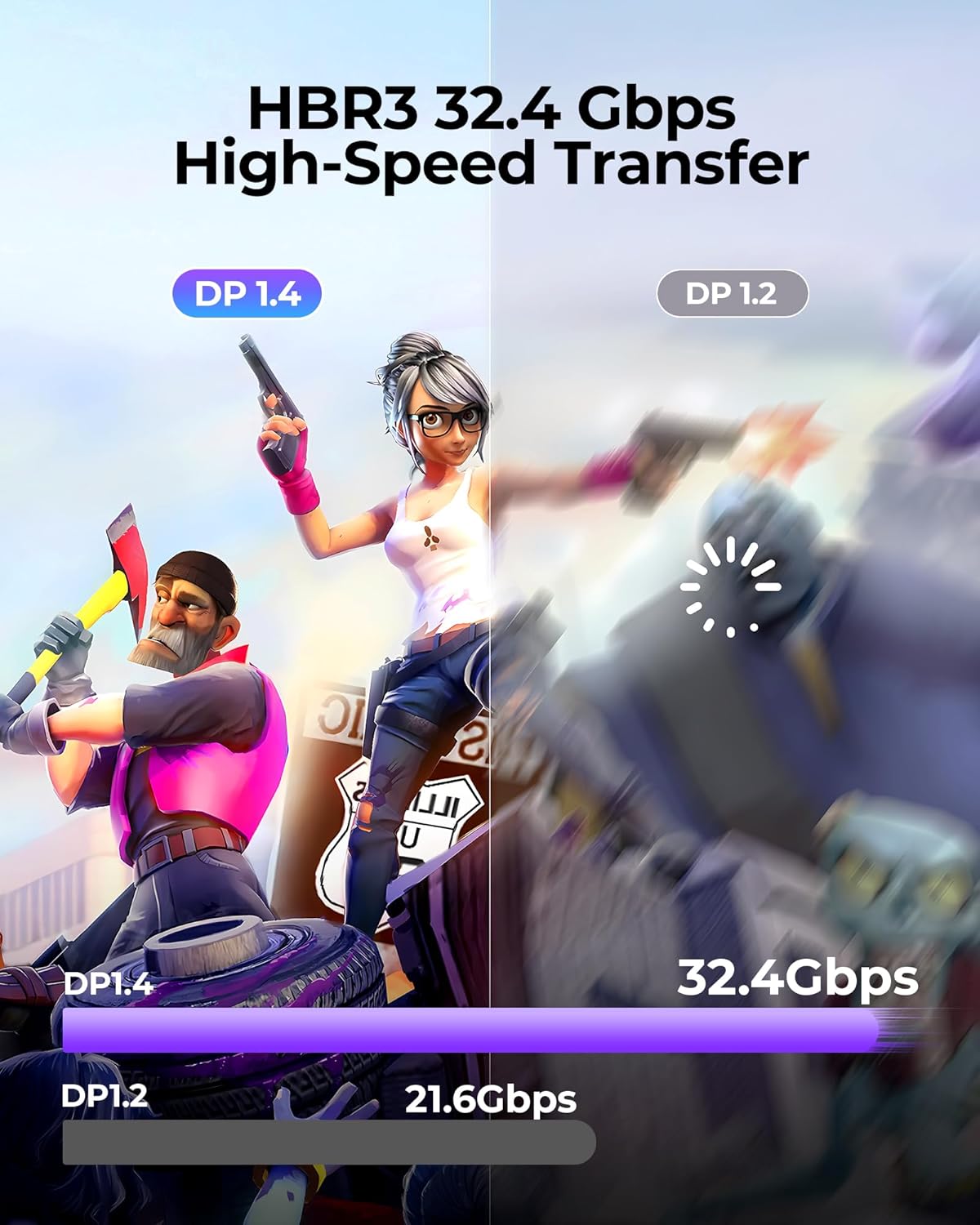 Thumbnail 2 de Silkland DisplayPort 1.4 Cable 5m (1.4) for Gaming Monitors & Graphics Cards