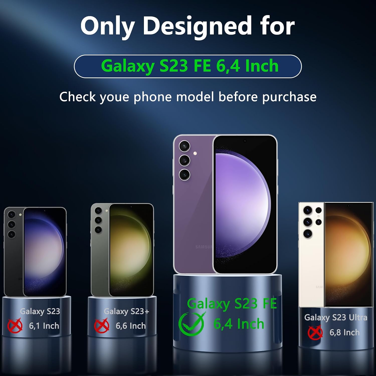 Detalle 2 de Hensinple Samsung S23 FE magnetic case 1 with screen protector